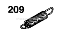 Governor Spring Diagram and Parts List for 095902-0115-01  Briggs and Stratton Engine